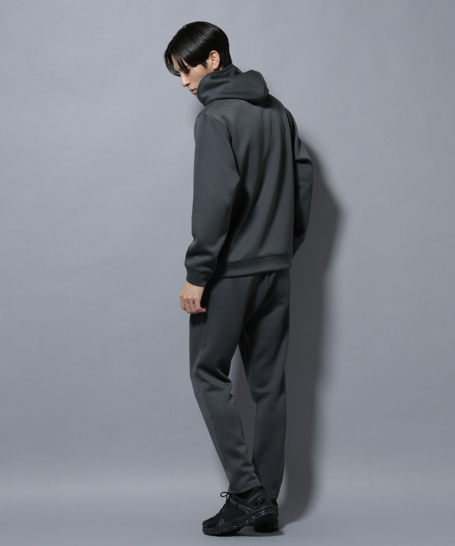 nano･universe「パネルダンボールフーディー 長袖(セットアップ可)」|Tシャツ・カットソー|