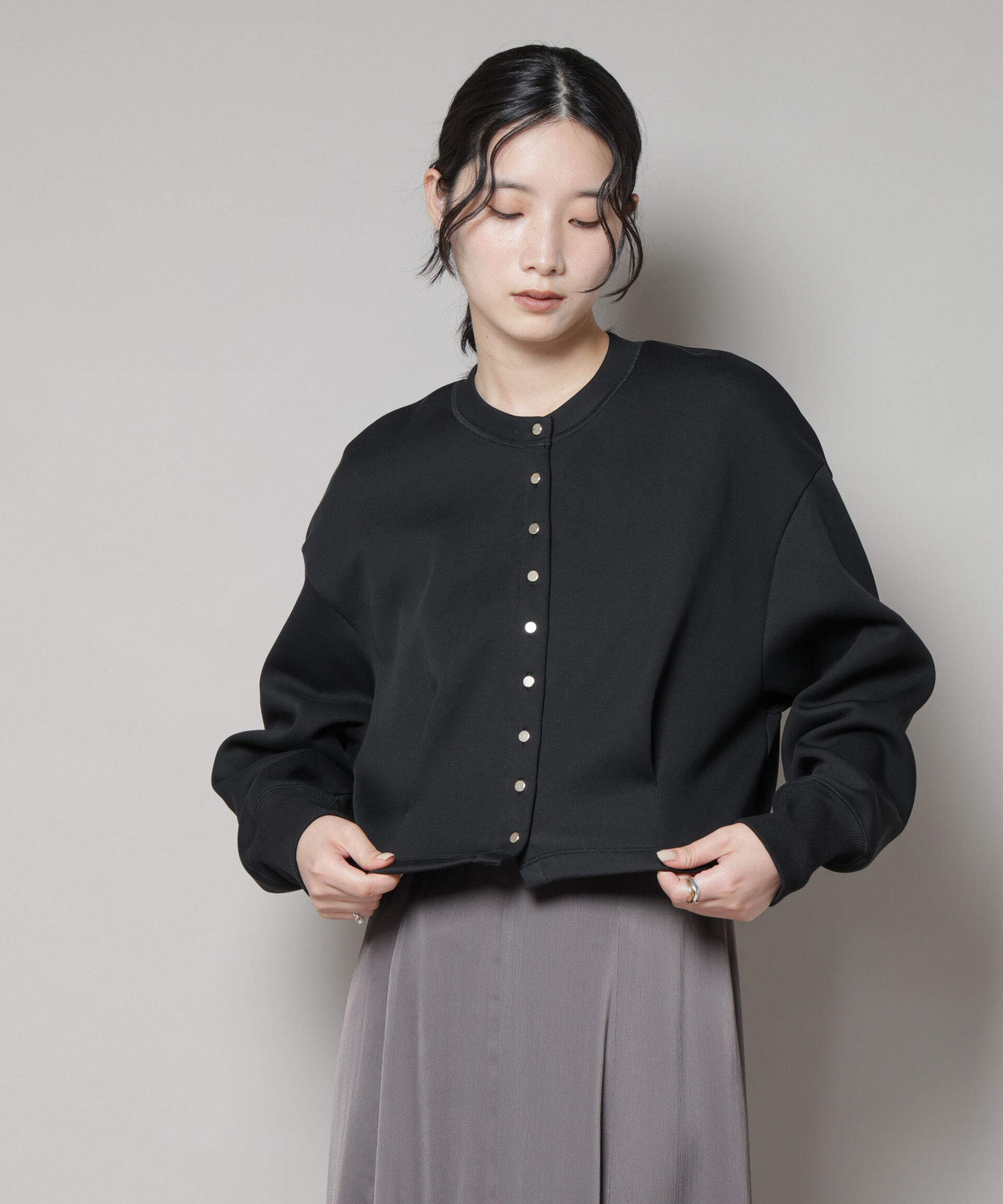 nano･universe「ダンボールタックカーディガン」|Tシャツ・カットソー|