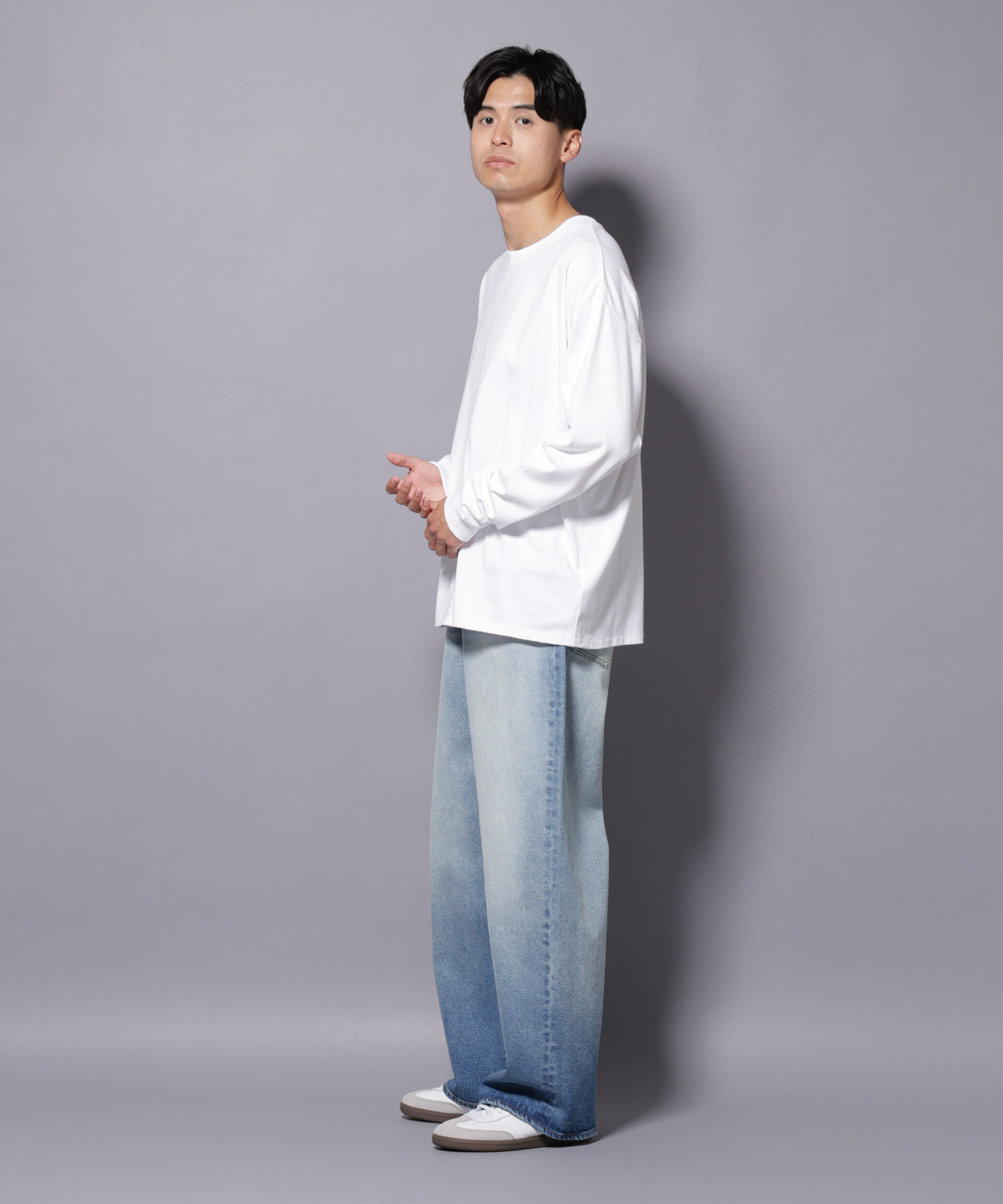 nano･universe「Anti Soaked(R)  汗染み防止 クルーネック ビッグシルエット Tシャツ」|Tシャツ・カットソー|