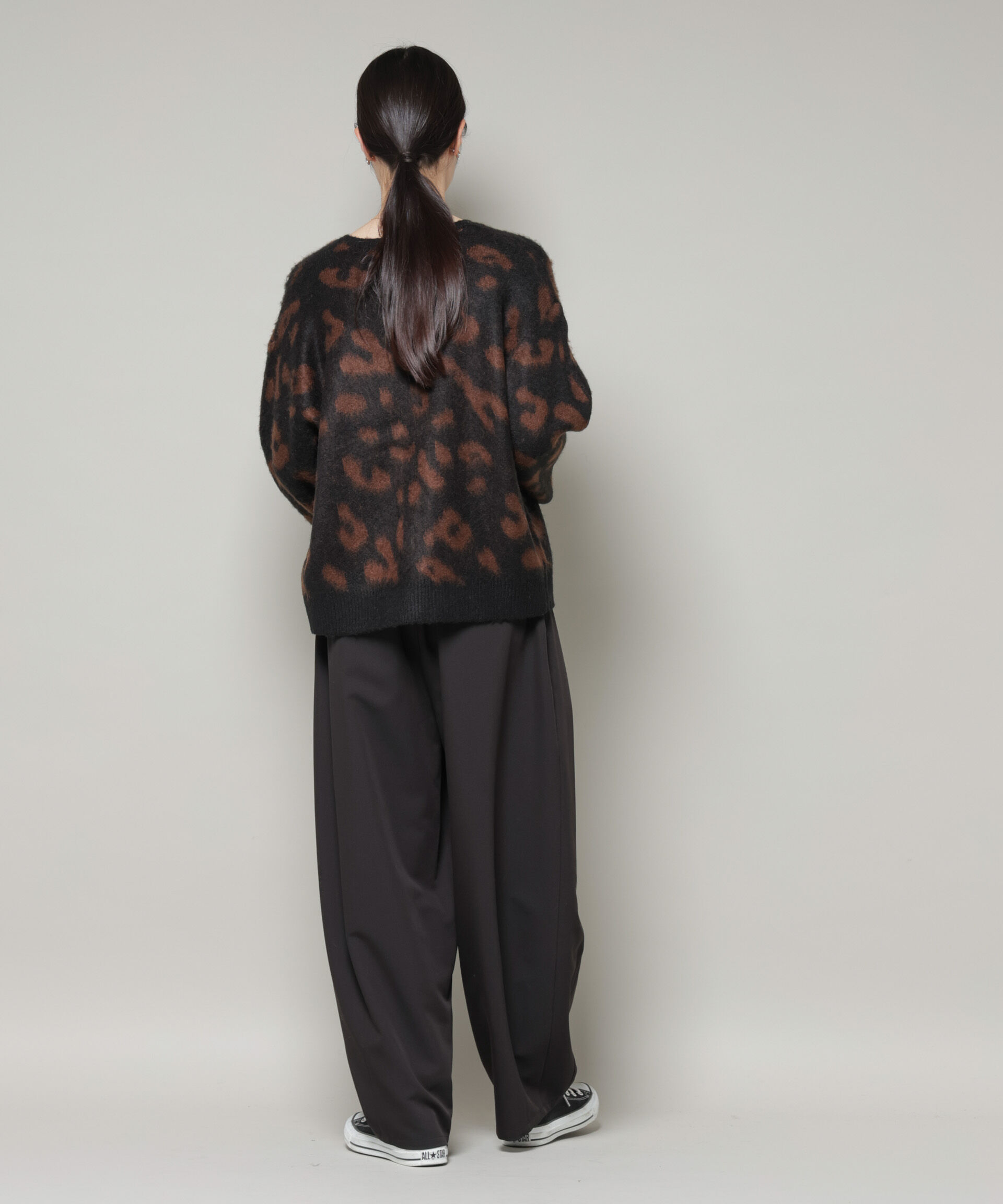 nano･universe「PENNEYS別注TheFOXレオパードクルーカーディガン」|ニット・セーター|