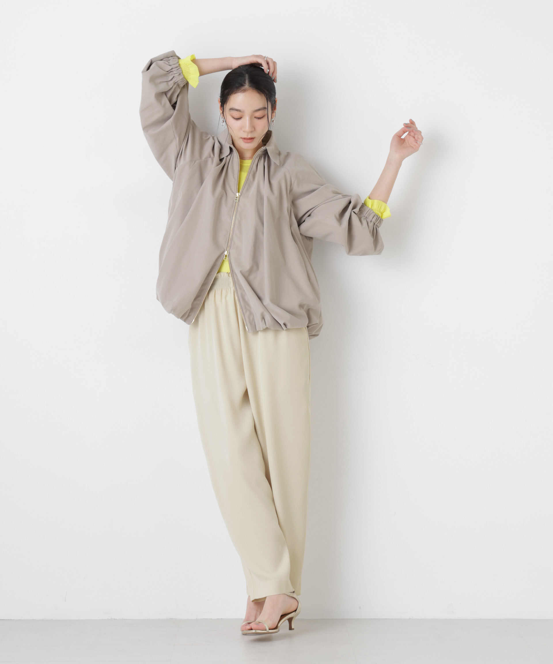 nano･universe「ダブルクロスイージーコクーンパンツ」|チノ|