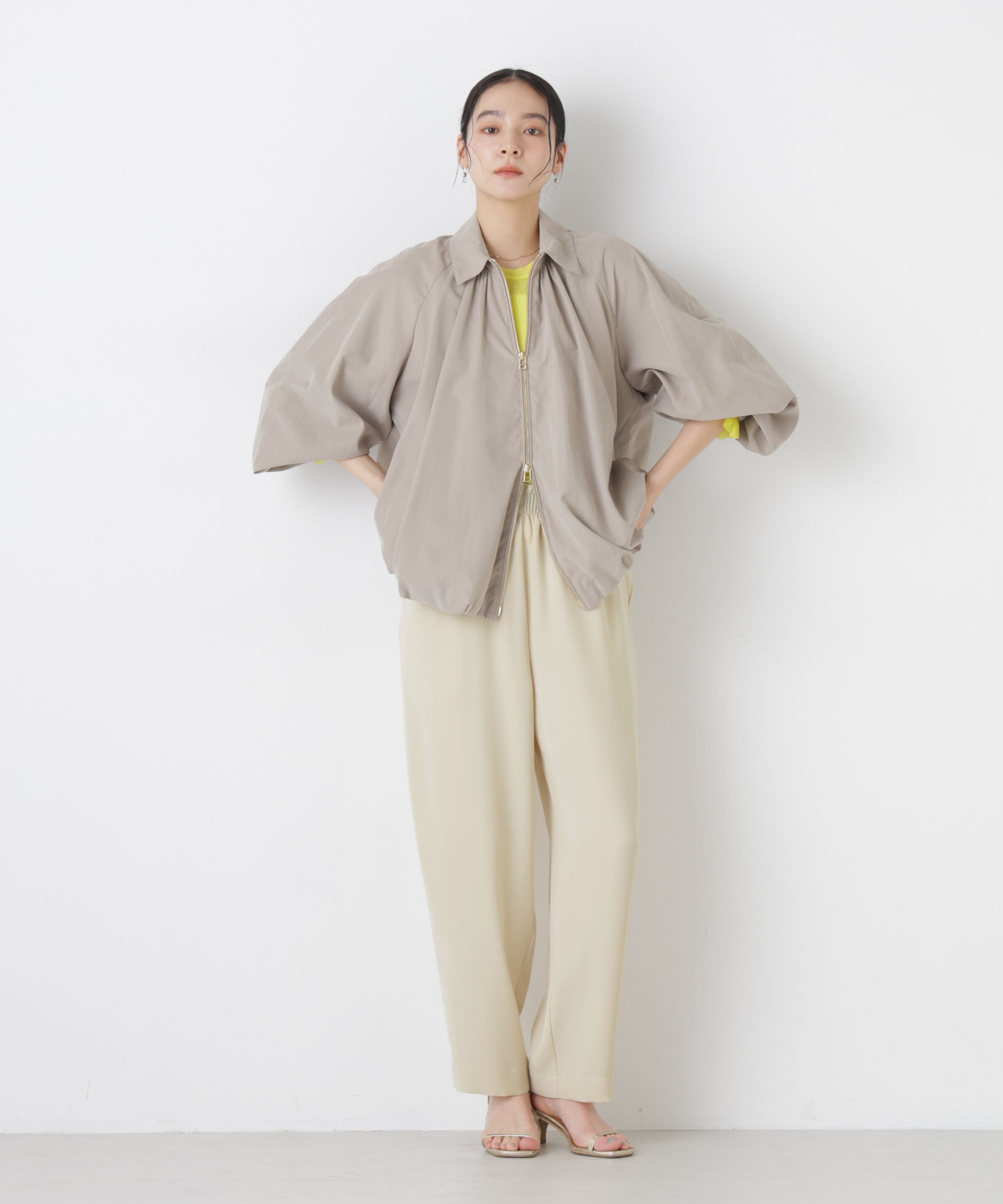 nano･universe「ダブルクロスイージーコクーンパンツ」|チノ|