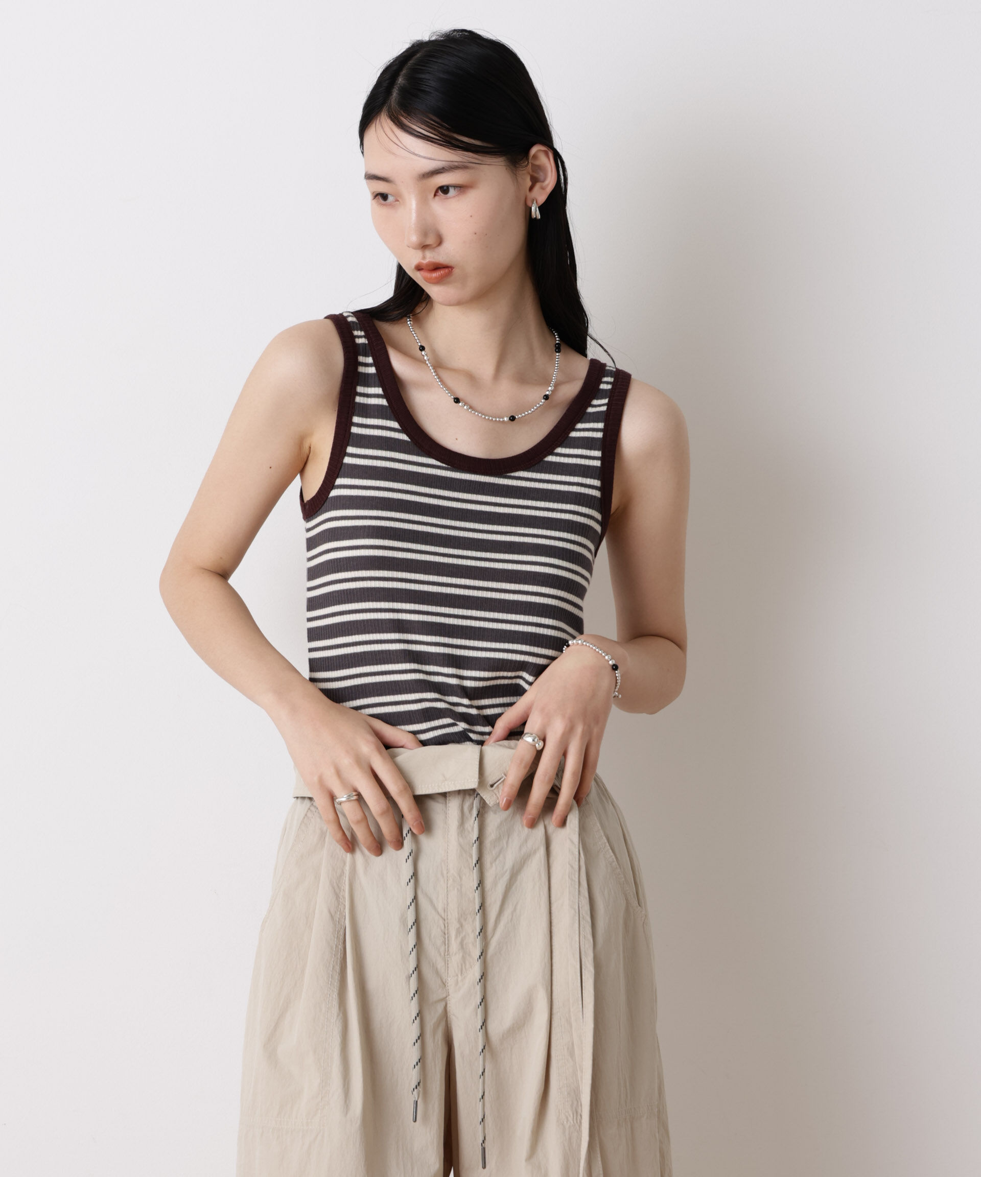 nano･universe「「STEVELOUR」リュクステレコタンクトップ」|Tシャツ・カットソー|グレー