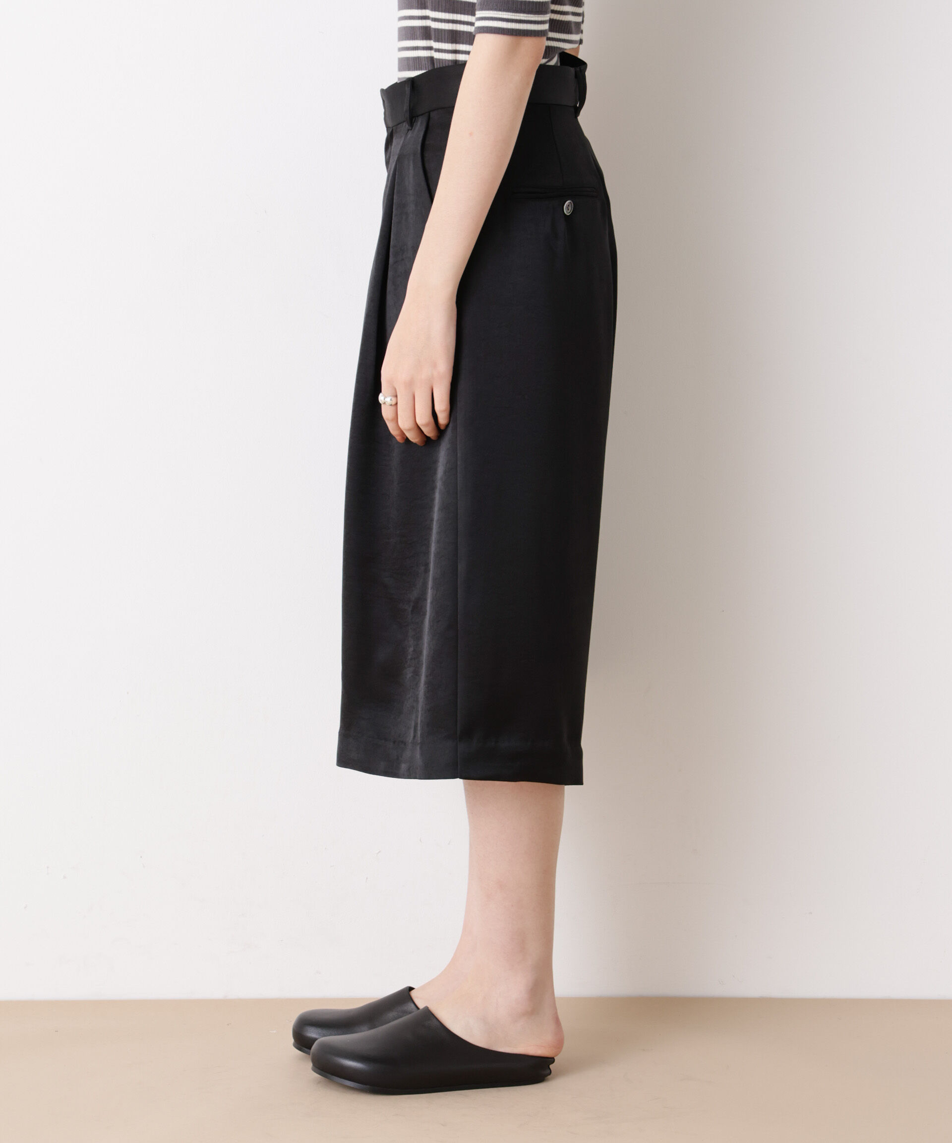 nano･universe「「STEVELOUR」サテンハーフパンツ(セットアップ可)」|チノ|