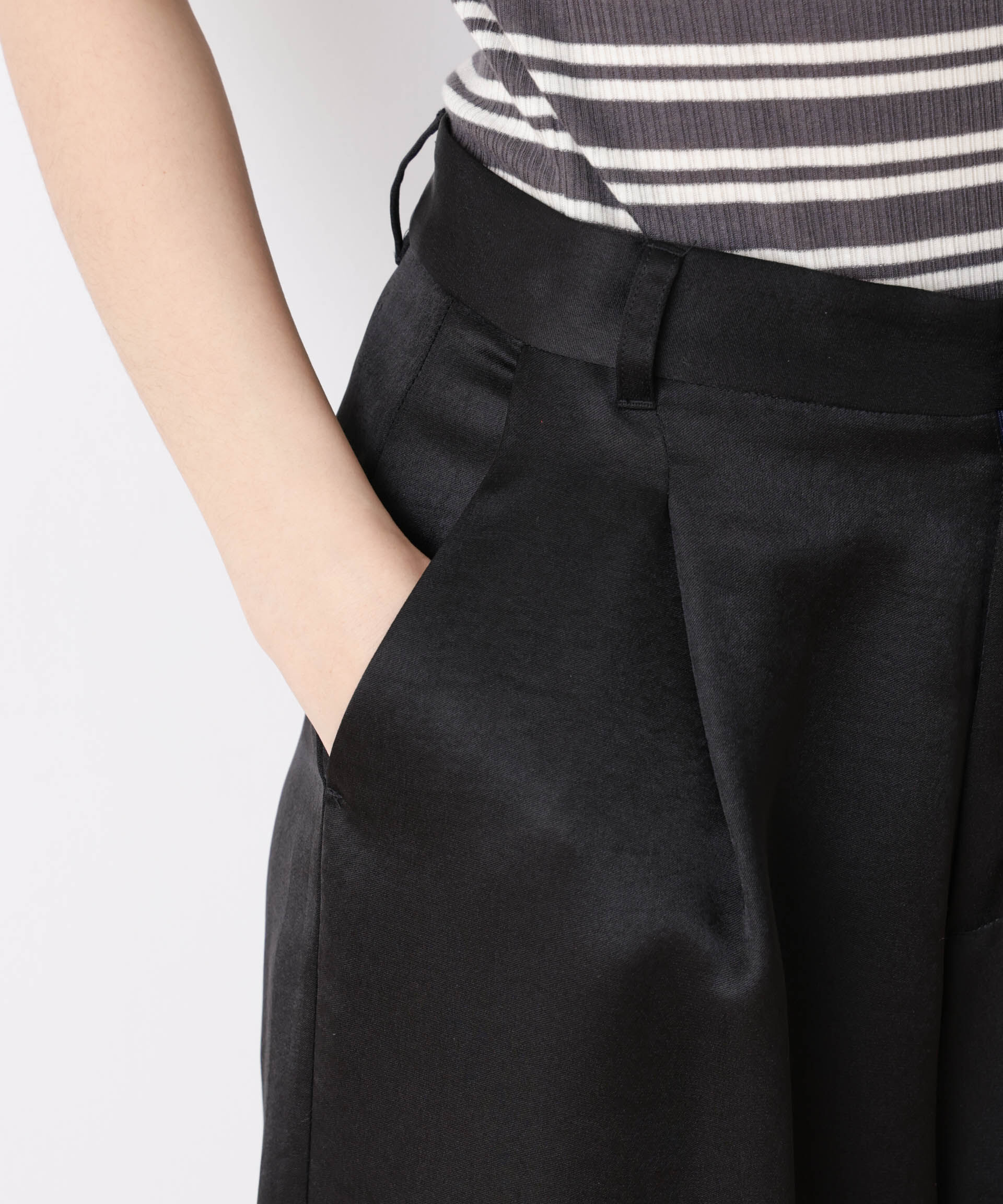 nano･universe「「STEVELOUR」サテンハーフパンツ(セットアップ可)」|チノ|