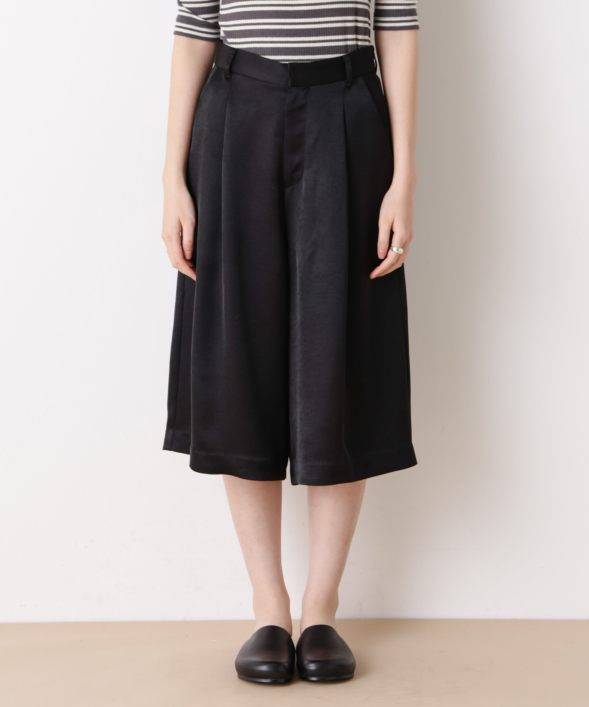 nano･universe「「STEVELOUR」サテンハーフパンツ(セットアップ可)」|チノ|