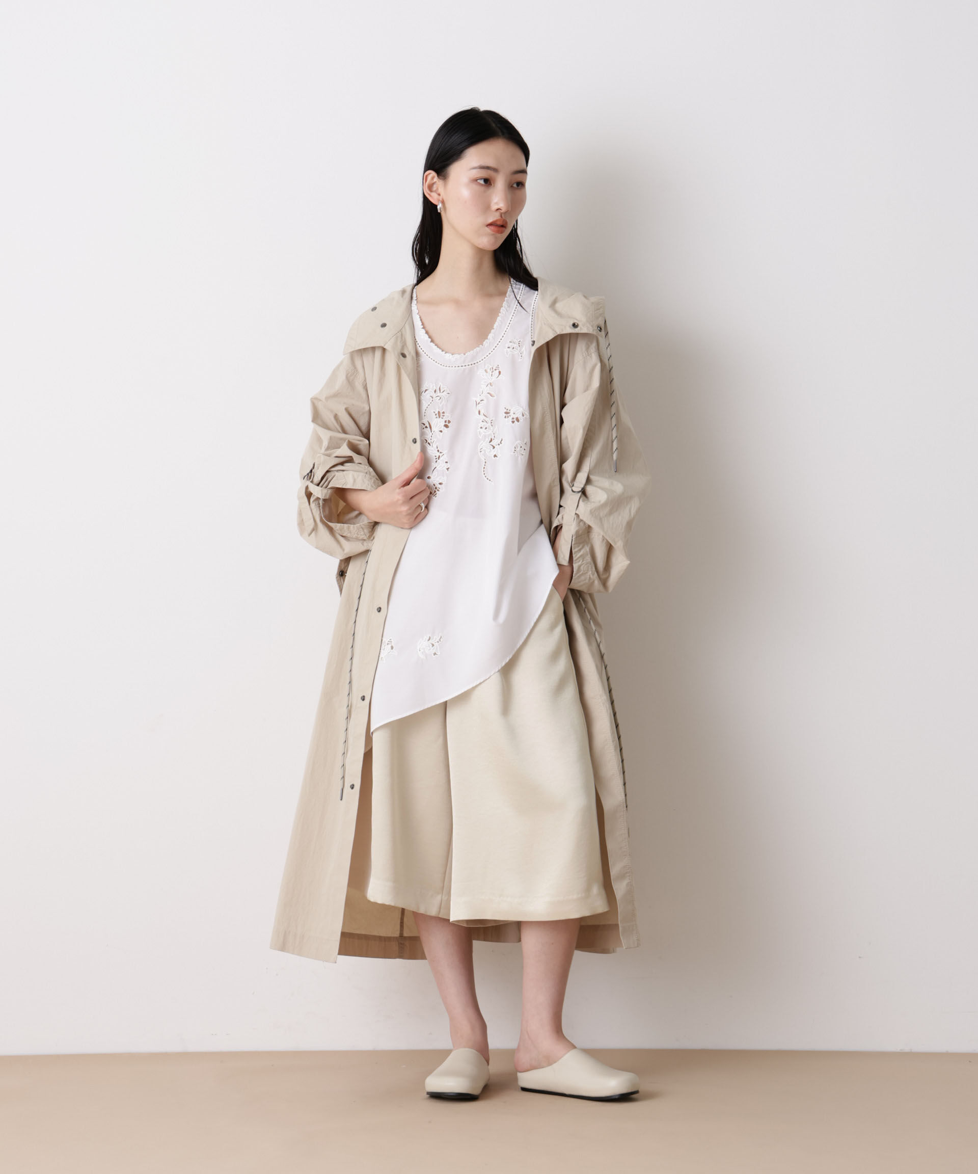 nano･universe「「STEVELOUR」サテンハーフパンツ(セットアップ可)」|チノ|