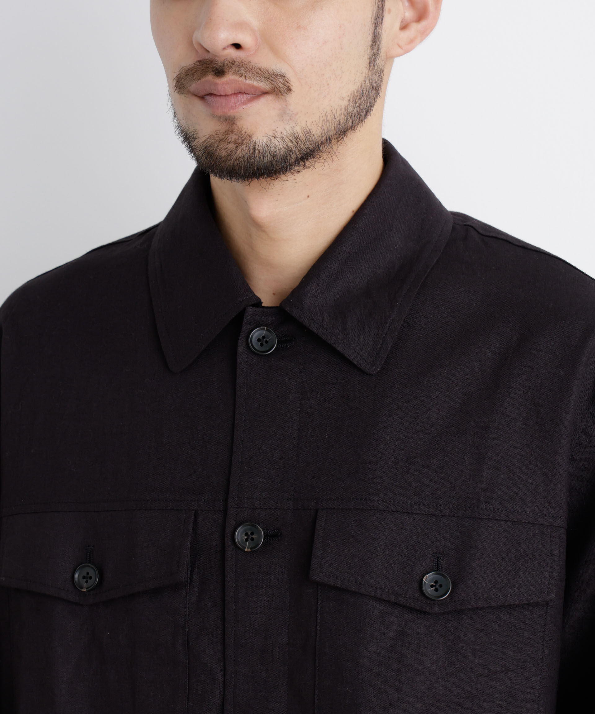 nano･universe「「FRENCH LINEN」リネンコットンシャツブルゾン」|ブルゾン・スタジャン|