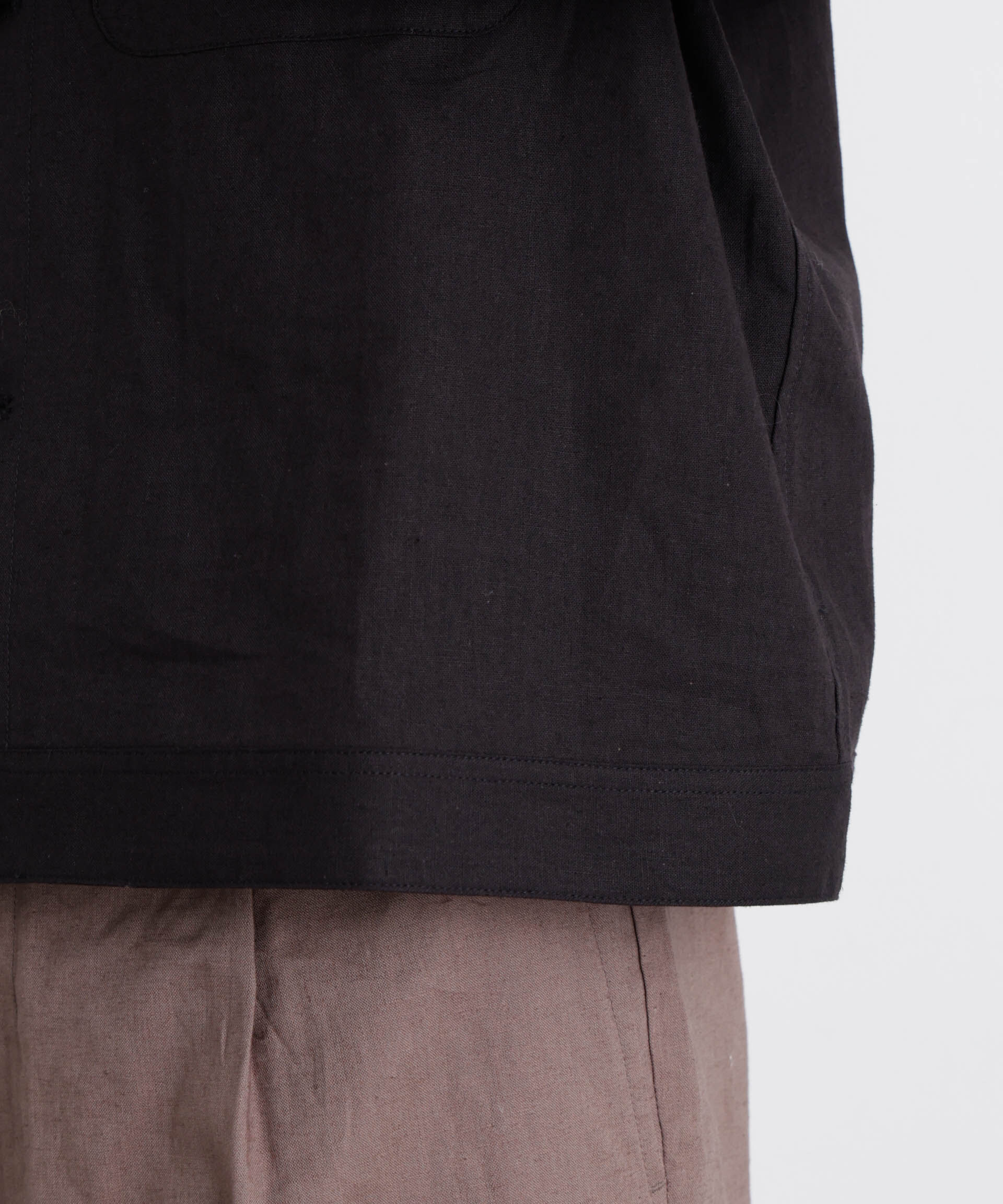 nano･universe「「FRENCH LINEN」リネンコットンシャツブルゾン」|ブルゾン・スタジャン|