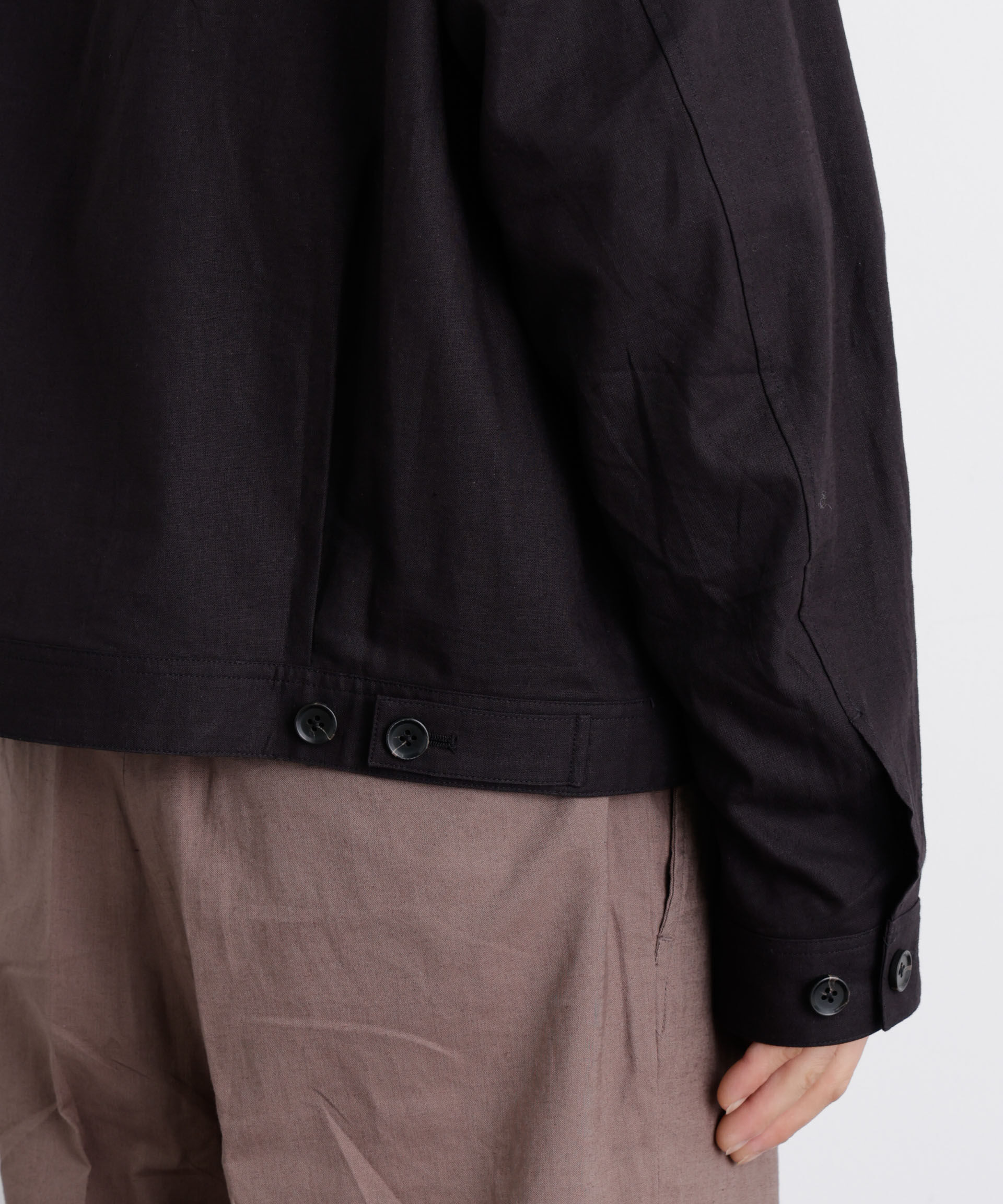 nano･universe「「FRENCH LINEN」リネンコットンシャツブルゾン」|ブルゾン・スタジャン|