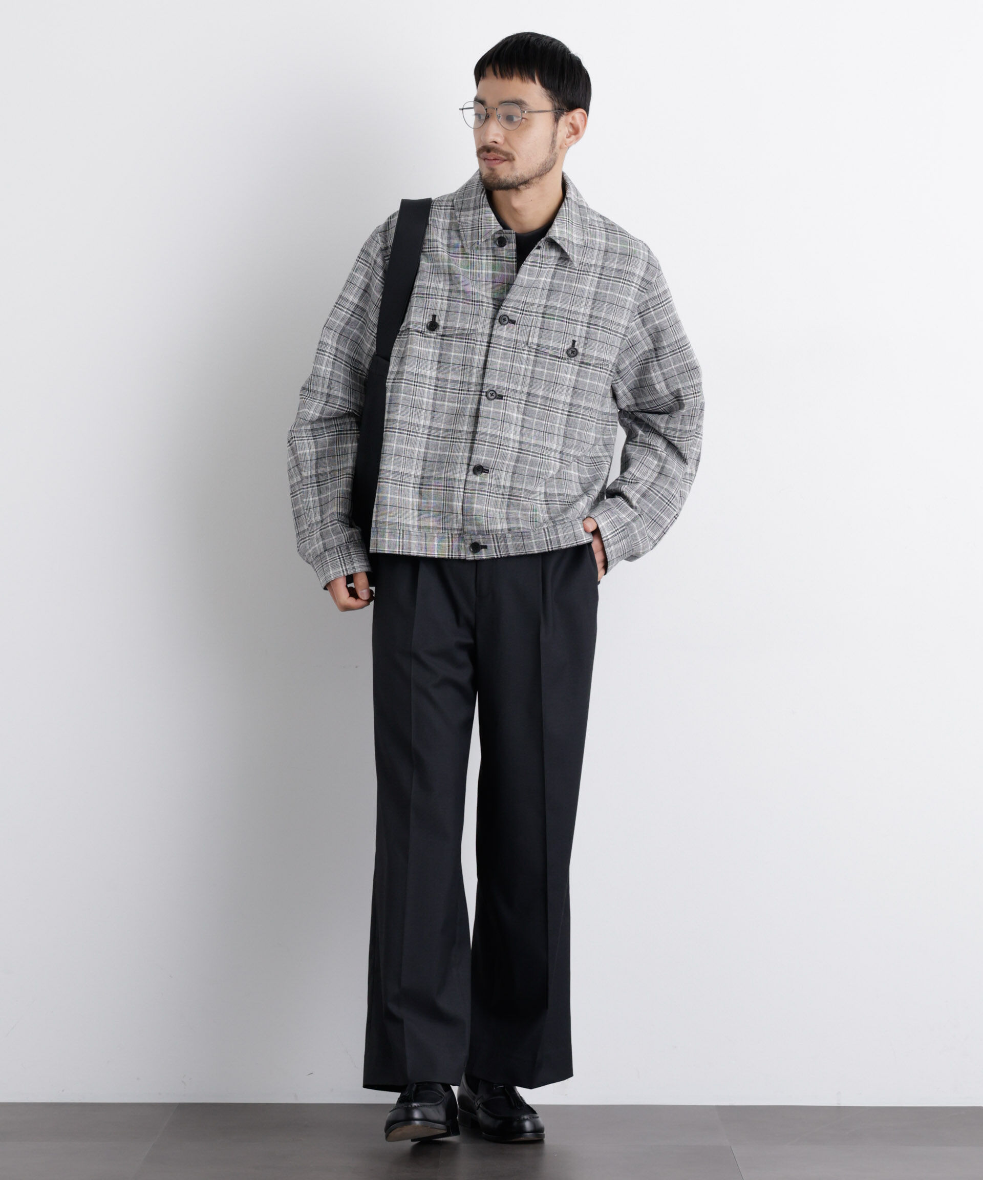 nano･universe「「FRENCH LINEN」リネンコットンシャツブルゾン」|ブルゾン・スタジャン|