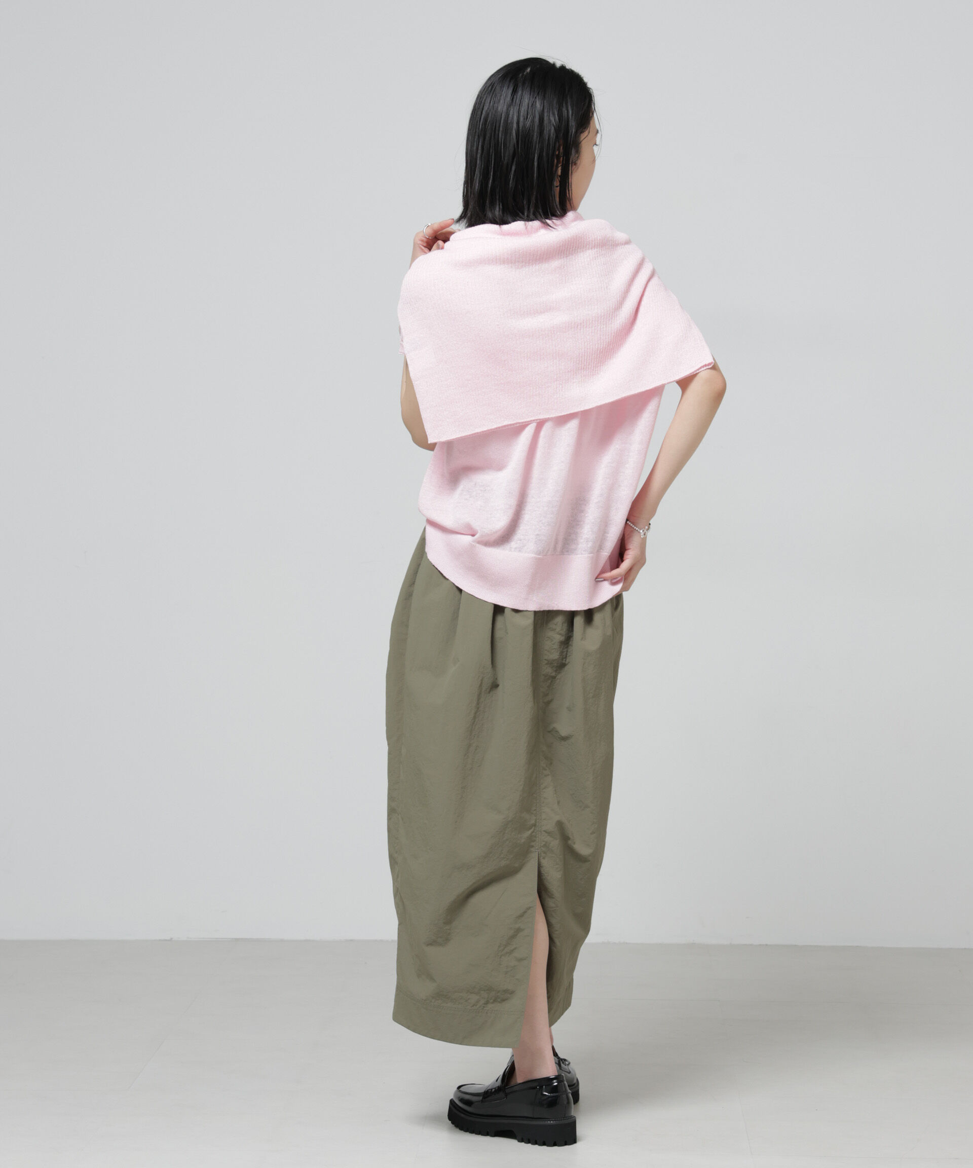 nano･universe「European Flax 2wayフレンチスリーブニット」|ニット・セーター|