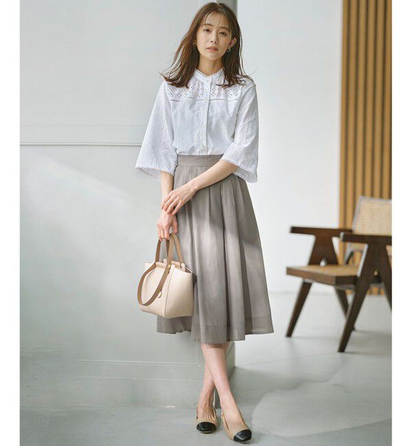 組曲「【洗える・シワになりにくい】カラーボイル シアーフレアスカート」|スカート|