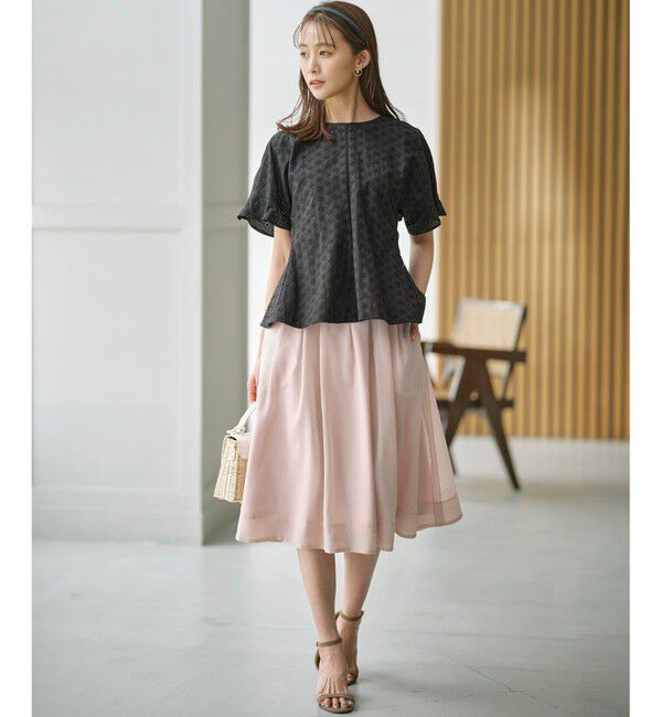 組曲「【洗える・シワになりにくい】カラーボイル シアーフレアスカート」|スカート|