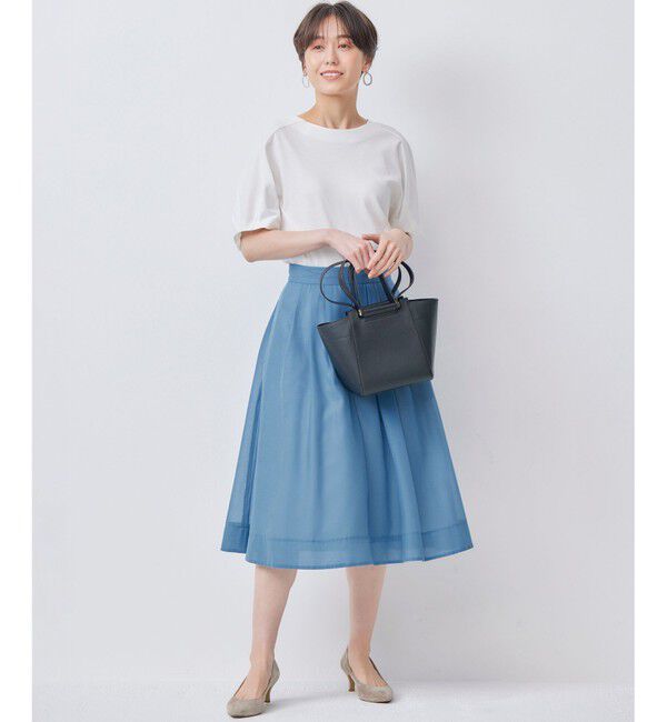 組曲「【洗える・シワになりにくい】カラーボイル シアーフレアスカート」|スカート|