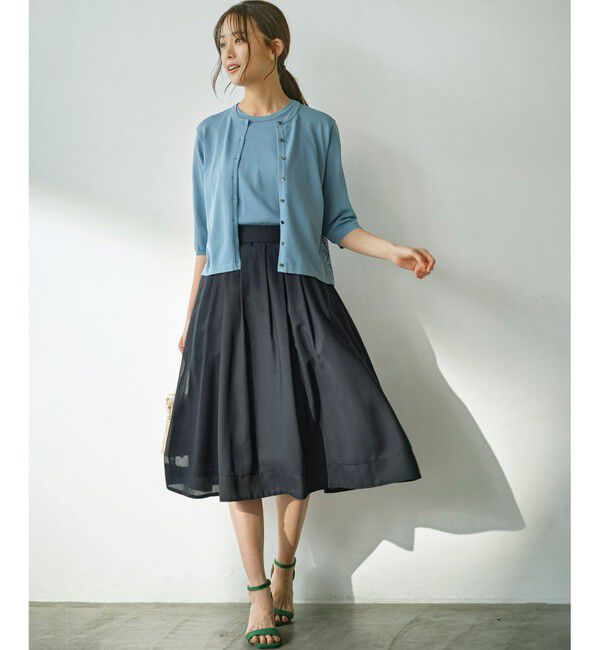 組曲「【洗える・シワになりにくい】カラーボイル シアーフレアスカート」|スカート|