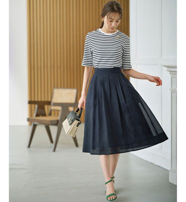 組曲「【洗える・シワになりにくい】カラーボイル シアーフレアスカート」|スカート|