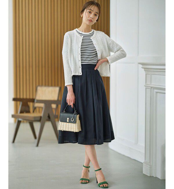 組曲「【洗える・シワになりにくい】カラーボイル シアーフレアスカート」|スカート|