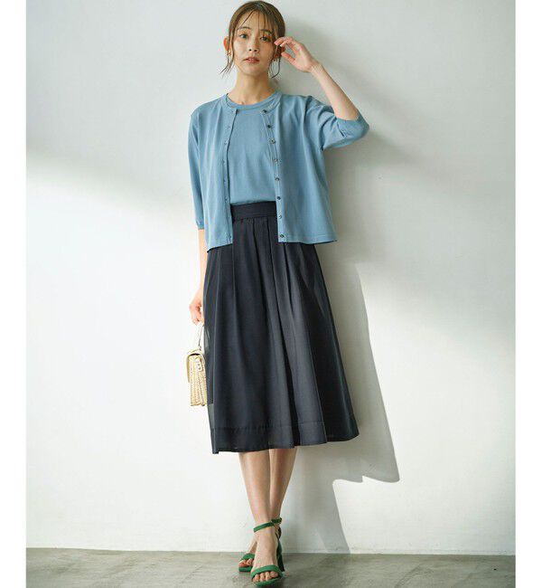 組曲「【洗える・シワになりにくい】カラーボイル シアーフレアスカート」|スカート|