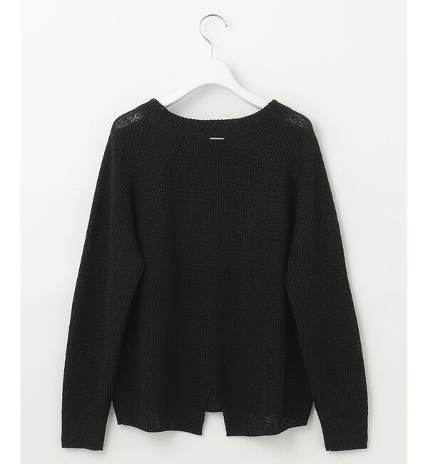 自由区「【XSサイズ～/洗える】リネンミドルゲージボートネック ニット」|ニット・セーター|