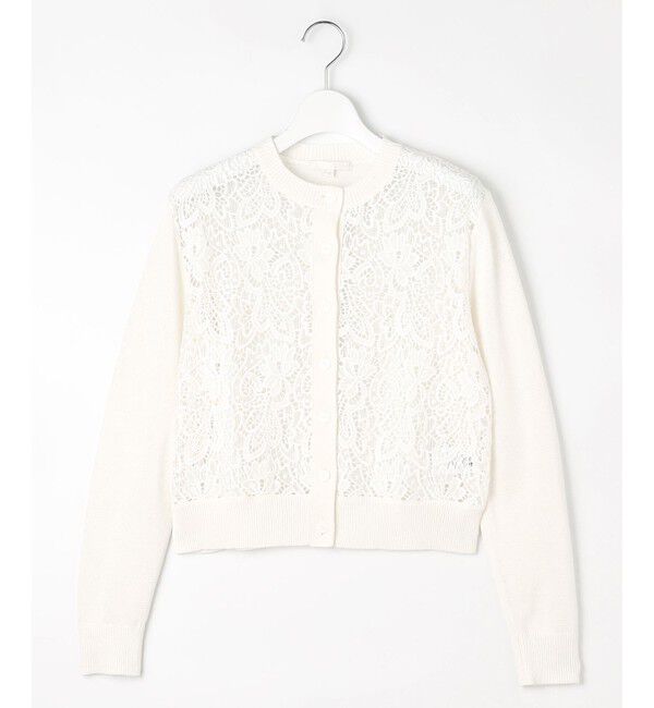 自由区「【洗える】レースコンビニット カーディガン」|カーディガン|