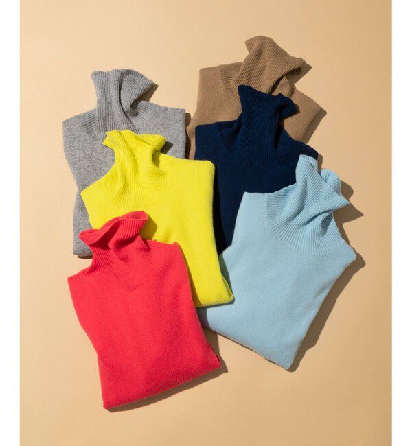 23区「【滝沢眞規子さん着用/BAILA掲載/洗える】ピュアカシミヤ タートルネック ニット」|ニット・セーター|