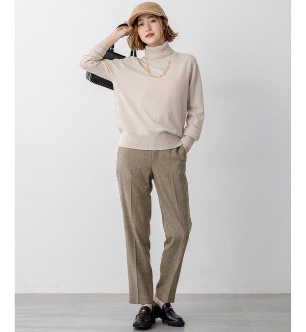 23区「【滝沢眞規子さん着用/BAILA掲載/洗える】ピュアカシミヤ タートルネック ニット」|ニット・セーター|