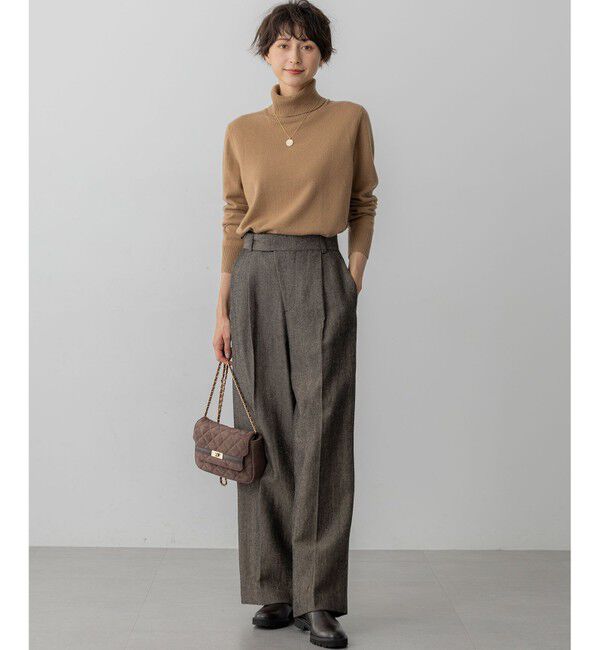 23区「【滝沢眞規子さん着用/BAILA掲載/洗える】ピュアカシミヤ タートルネック ニット」|ニット・セーター|