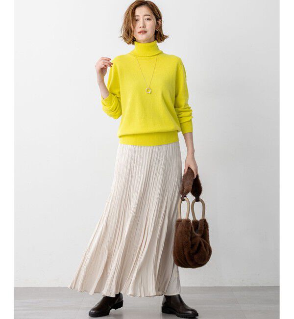 23区「【滝沢眞規子さん着用/BAILA掲載/洗える】ピュアカシミヤ タートルネック ニット」|ニット・セーター|