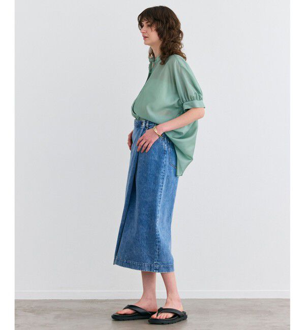 BEIGE,「【洗える】AMARYLLIS / シアーパフオーバーサイズブラウス」|シャツ・ブラウス|