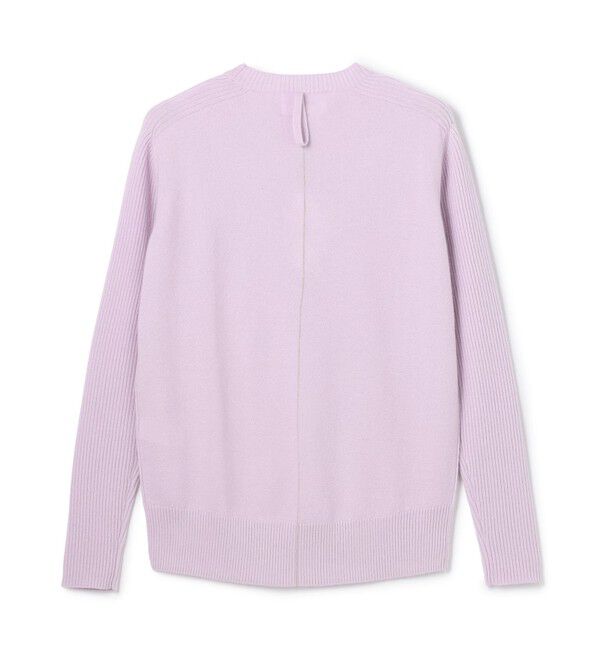 BEIGE,「【洗える】POMPE / ウールカシミヤ配色ラインクルーネックニット」|ニット・セーター|