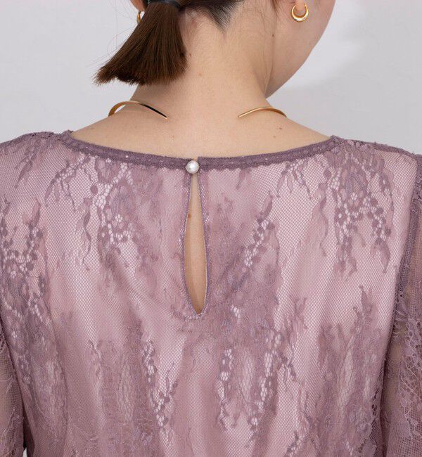 NOLLEY'S「総レースフレアスリーブワンピース」|ワンピース|