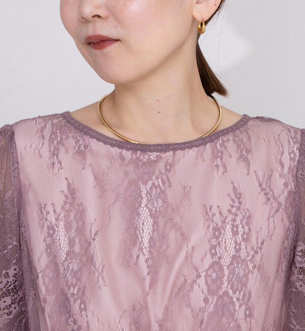 NOLLEY'S「総レースフレアスリーブワンピース」|ワンピース|