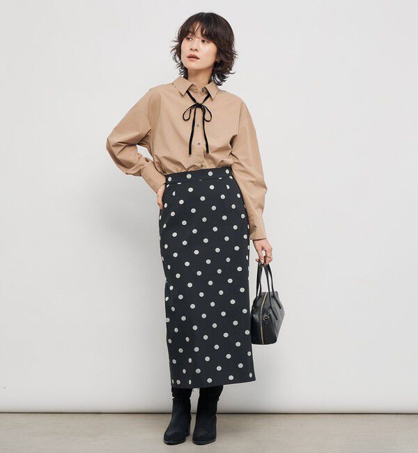 NOLLEY'S「ウォッシャブルリボン付きシャツ」|シャツ・ブラウス|