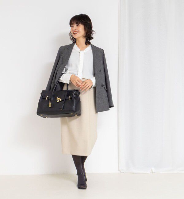 NOLLEY'S sophi「ウォッシャブルストレッチバックサテンボウタイブラウス」|シャツ・ブラウス|