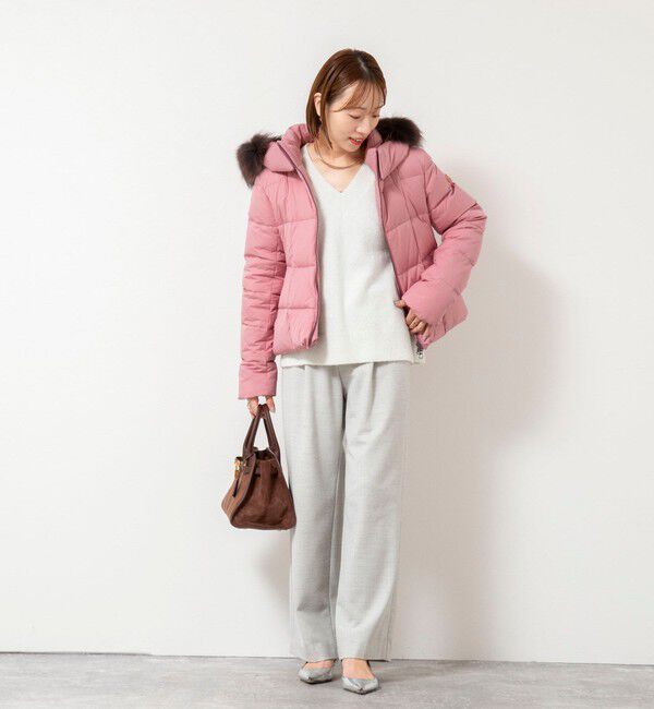 NOLLEY'S sophi「ウォッシャブル両面起毛ヘリンボーン/ストライプセミワイドパンツ」|その他|