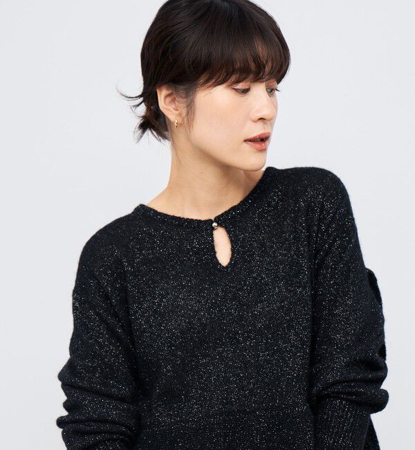 NOLLEY'S「2WAYラメモヘヤラッフルプルオーバー」|ニット・セーター|