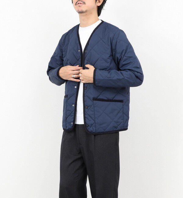 NOLLEY'S goodman「【TAION/タイオン】PIPING V NECK DOWN CARDIGAN 25AW」|ブルゾン・スタジャン|