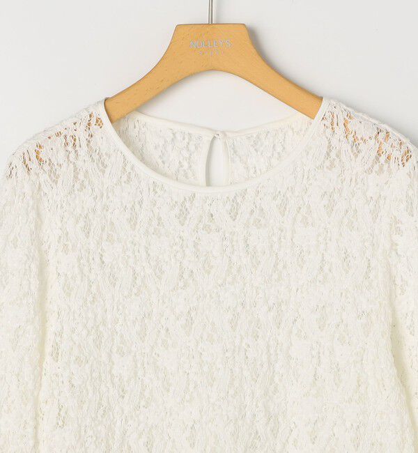 NOLLEY'S sophi「ウォッシャブルストレッチレースペプラムプルオーバー」|シャツ・ブラウス|