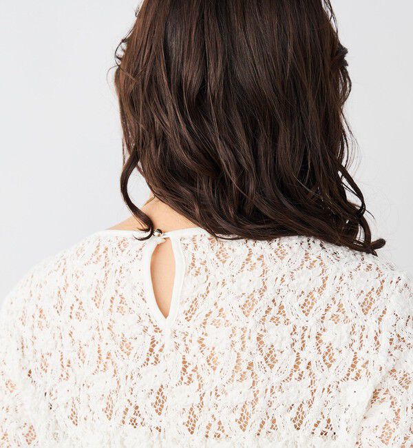 NOLLEY'S sophi「ウォッシャブルストレッチレースペプラムプルオーバー」|シャツ・ブラウス|