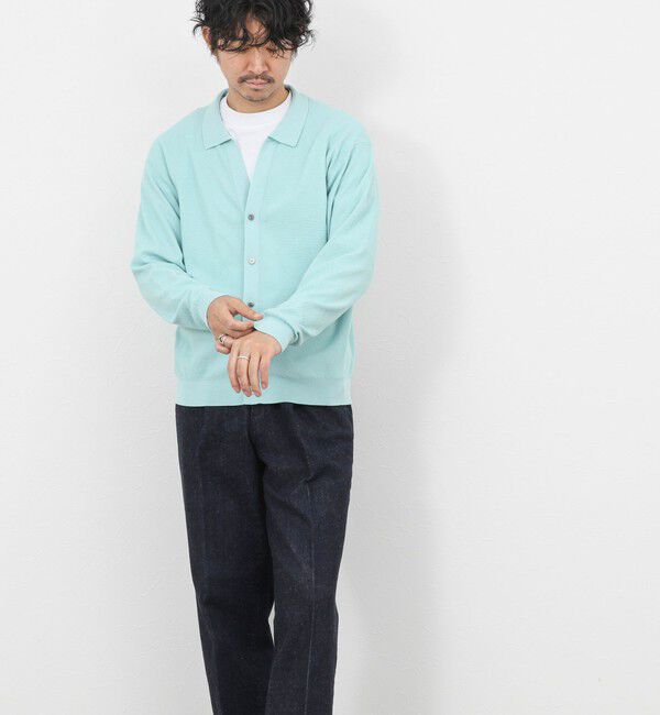 NOLLEY'S goodman「《SERIYA Cotton》吸湿カノコ襟付きカーディガン 26SS」|カーディガン|