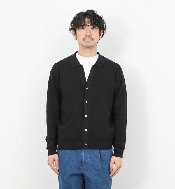 NOLLEY'S goodman「《SERIYA Cotton》吸湿カノコ襟付きカーディガン 26SS」|カーディガン|