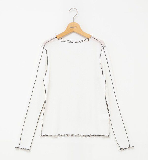 NOLLEY'S「ウォッシャブルドライテレコメロー配色プルオーバー」|Tシャツ・カットソー|