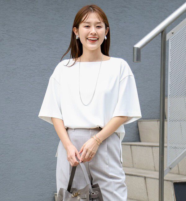 NOLLEY'S「《セットアップ対応》ウォッシャブルイージーツイルTブラウス」|シャツ・ブラウス|