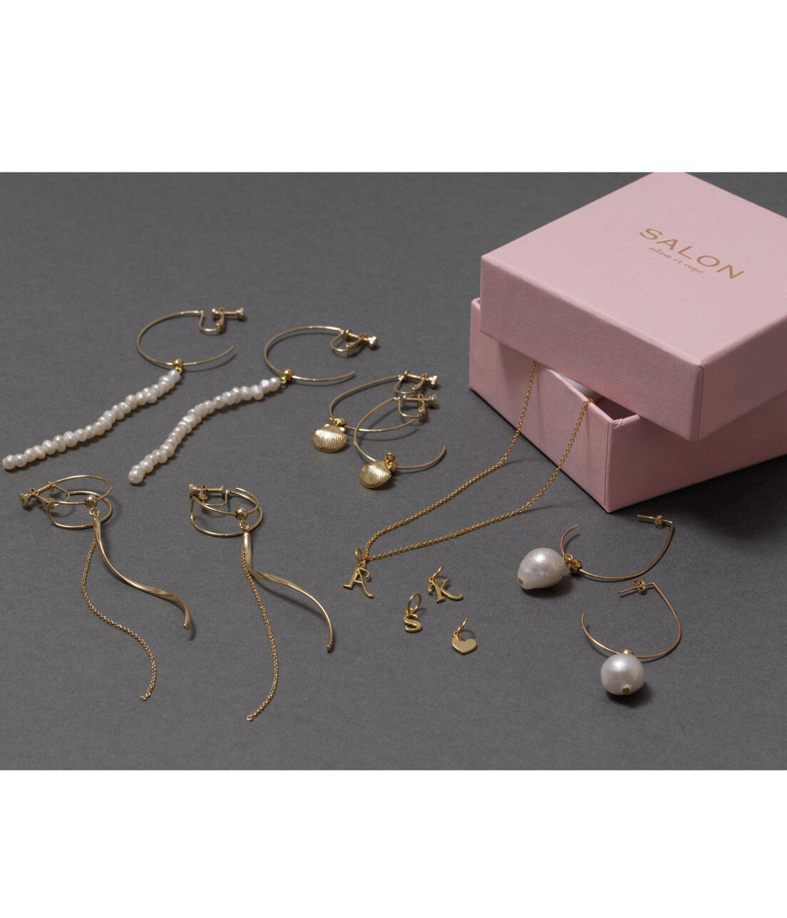 SALON adam et rope'「【SALONオリジナルBOX付き】14KGFツイストフープピアス」|ピアス|