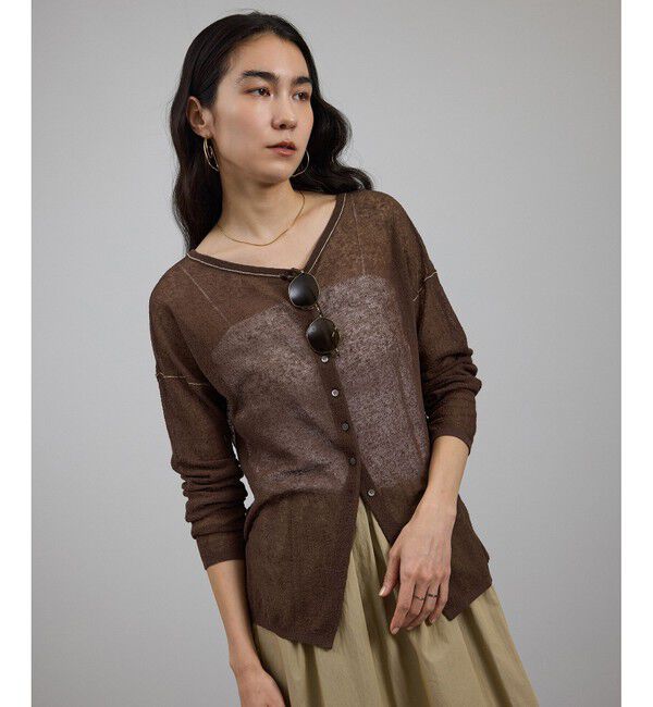 SALON adam et rope'「シアークレープ2WAYカーディガン」|カーディガン|