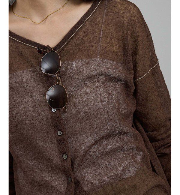 SALON adam et rope'「シアークレープ2WAYカーディガン」|カーディガン|