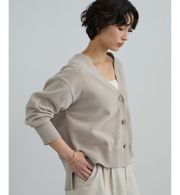 SALON adam et rope'「Vネックカーディガン-CreamyCotton /クリーミーコットン-」|カーディガン|