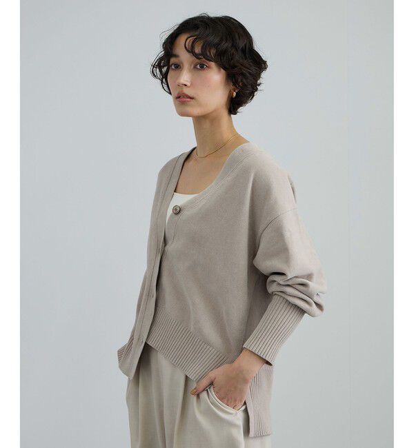 SALON adam et rope'「Vネックカーディガン-CreamyCotton /クリーミーコットン-」|カーディガン|