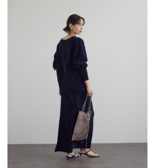 SALON adam et rope'「Vネックカーディガン-CreamyCotton /クリーミーコットン-」|カーディガン|